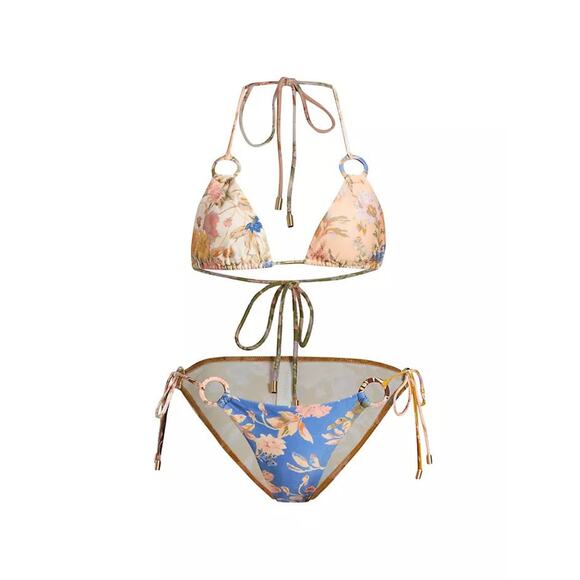 Zimmermann August Floral Ring Tie Bikini - XS - Picture 1 of 7